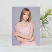 Vellum fotoprogramma verjaardag achtergrond kaart (Staand voorkant)