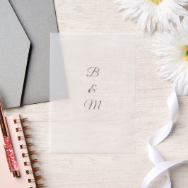 Vellum Hoesje Sheets Uitnodigingen