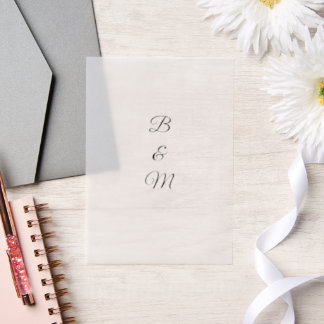 Vellum Hoesje Sheets Uitnodigingen