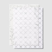 Vellum Leaf Sage Green Elegant Monogram Huwelijk Vellum Uitnodigingen (Offset (Uitnodiging))