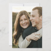 Vellum look Black Handbriefed Photo Wedding Kaart (Achterkant)