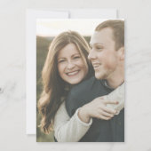 Vellum look Black Handbriefed Photo Wedding Kaart (Achterkant)