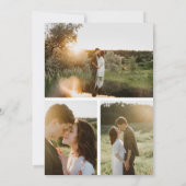 Vellum look Hand Lettered Typografie 4 Foto Save The Date (Achterkant)