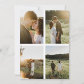 Vellum look Hand Lettered Typografie 5 Foto Save The Date (Achterkant)