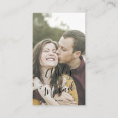 Vellum look Hand Lettered Typografie Foto Informatiekaartje (Achterkant)