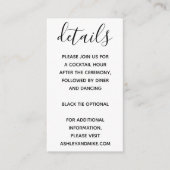 Vellum look Hand Lettered Typografie Foto Informatiekaartje (Voorkant)