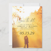 Vellum look Hand Lettered Typografie Foto Save The Date (Voorkant)