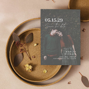 Vellum look Hand Lettered Typografie Foto Save The Date