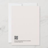 Vellum Look QR Code Typografie Foto Save The Date (Achterkant)