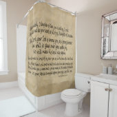 Vellum Manuscript Zephaniah 3 Bijbel Manuscript Douchegordijn (In situ)