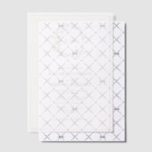 Vellum Modern Gold Leafy Crest Monogram Huwelijk Vellum Uitnodigingen (Offset (Uitnodiging))