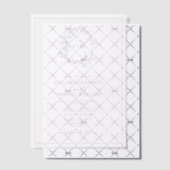 Vellum Modern Navy Blauwe Wapen Monogram Trouwdag Vellum Uitnodigingen (Offset (Uitnodiging))