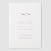 Vellum Overlay Ampersand Monogram Huwelijk Uitnodigingen (Voorkant)