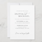 Vellum Overlay bruiloft uitnodiging met foto (Achterkant)