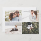 Vellum Overlay Elegant Modern 5 foto Verloving Save The Date (Achterkant)
