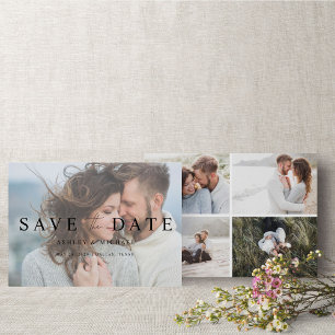 Vellum Overlay Elegant Modern 5 foto Verloving Save The Date
