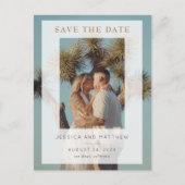 Vellum Overlay Volledige foto Opslaan van de datum Aankondigingskaart (Voorkant)