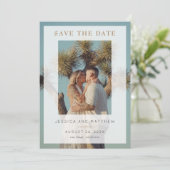 Vellum Overlay Volledige foto Opslaan van de datum Save The Date (Staand voorkant)