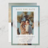 Vellum Overlay Volledige foto Opslaan van de datum Save The Date (Voorkant / Achterkant)