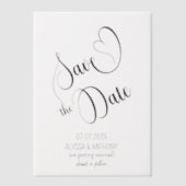 Vellum overlay voor Save the Date Uitnodigingen (Voorkant)