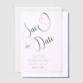 Vellum overlay voor Save the Date Uitnodigingen (Offset)
