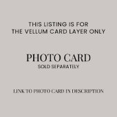 Vellum overlay voor Save the Date Vellum Uitnodigingen