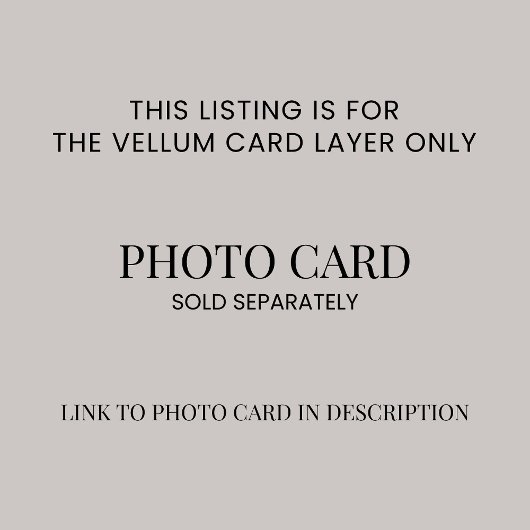 Vellum overlay voor Save the Date Vellum Uitnodigingen