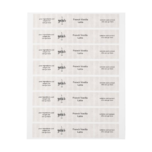 Vellum Parchment Soap Bar Label Adreslabel Wikkel (Vel)