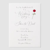 Vellum-Roos Vellum Uitnodigingen (Voorkant)