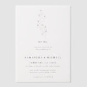 Vellum Simple Classic Floral doen we budget Vellum Uitnodigingen (Voorkant)