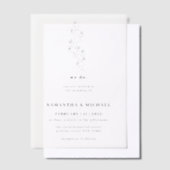 Vellum Simple Classic Floral doen we budget Vellum Uitnodigingen (Offset)