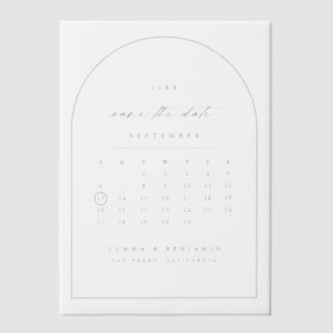 Vellum Sla de datum kalender boog foto overlay Uitnodigingen