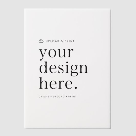 Vellum Uitnodiging Uw Ontwerp Upload 5 "x 7" (Voorkant)