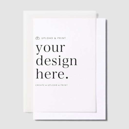 Vellum Uitnodiging Uw Ontwerp Upload 5 "x 7" (Offset)