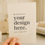 Vellum Uitnodiging Uw Ontwerp Upload 5 "x 7"