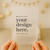 Vellum Uitnodiging Uw Ontwerp Upload 5 "x 7"