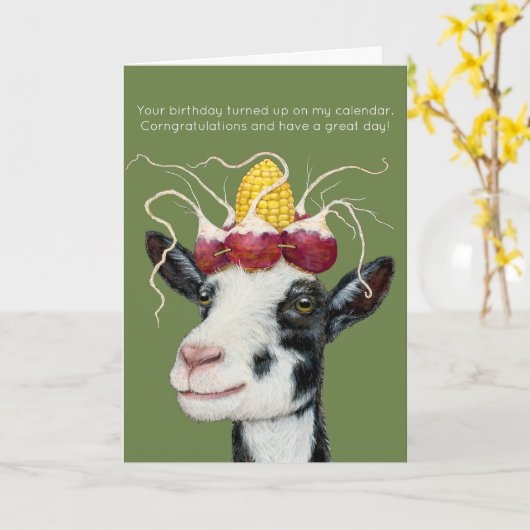 Velma de geitenkaart kaart (Gele Bloem)