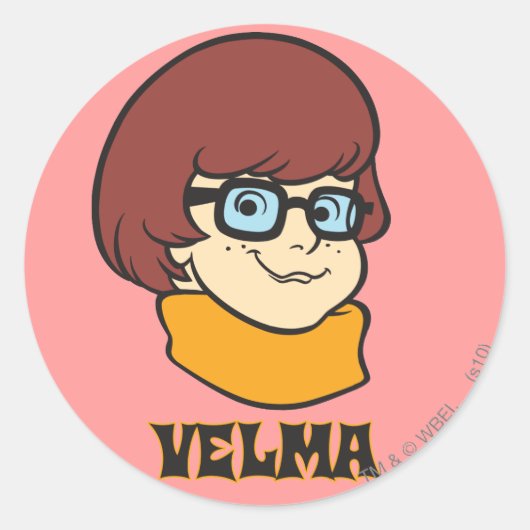 Velma Name Graphic Ronde Sticker (Voorkant)