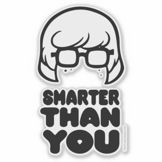 Velma "slimmer dan jij" Grafisch Sticker (Voorkant)