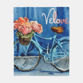 Velo Love Cycling Fleece Deken (Voorkant)