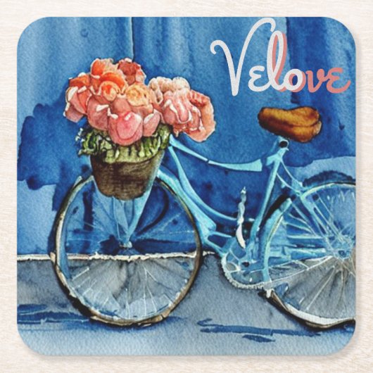 Velo Love Cycling Kartonnen Onderzetters (Voorkant)