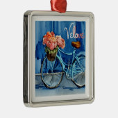 Velo Love Cycling Metalen Ornament (Rechts)