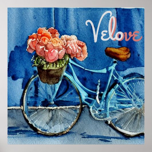 Velo Love Cycling Poster (Voorkant)
