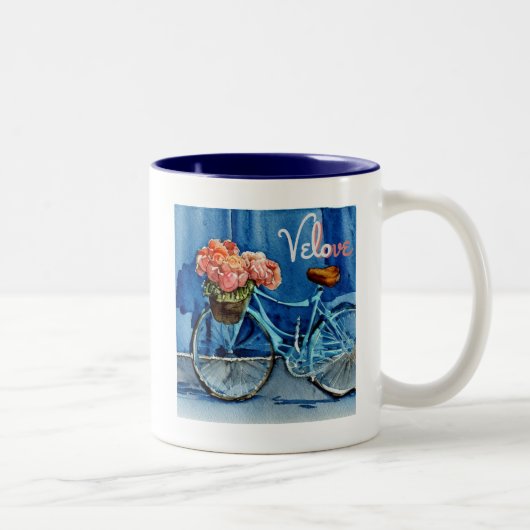 Velo Love Cycling Tweekleurige Koffiemok (Rechts)