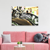 Velocette M-serie vintage motorfiets Canvas Afdruk (Insitu (Woonkamer))