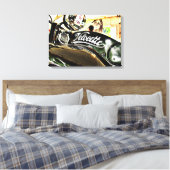Velocette M-serie vintage motorfiets Canvas Afdruk (Insitu (Slaapkamer))