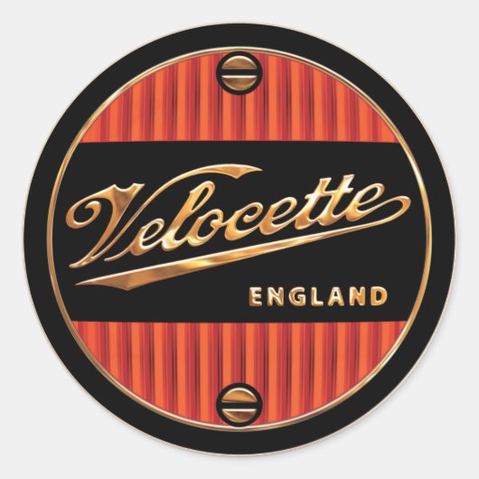 Velocette Motorfietsen Ronde Sticker (Voorkant)