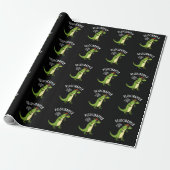 Veloci-rapper Funny Dinosaur Pun Dark BG Cadeaupapier (Uitgerold)