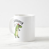 Veloci-rapper Funny Dinosaur Pun Koffiemok (Voorkant links)