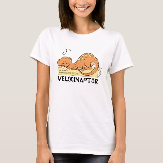 Velocinaptor t-shirt (kleurenontwerp) (Voorkant)